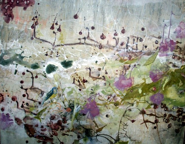 Le printemps - 67.5*54 cm - Cire sur toile - 2008