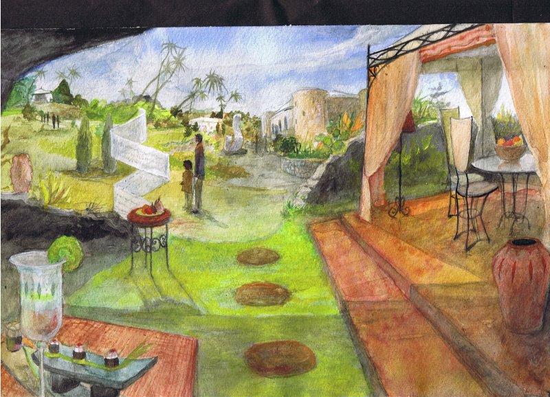 Aquarelle - Projet de Lodge à Oman