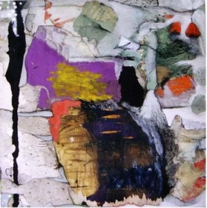 Rêve d'Orient - 50*50 cm - Collages et cire sur bois - 2004