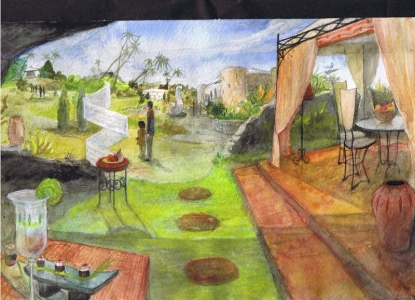 Aquarelle - Projet de Lodge à Oman